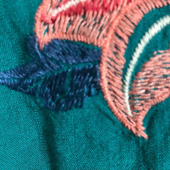 Flying tomatoe-Teal-floral Tunic-M - Picture 12 of 13